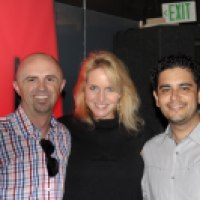 Justin Case, Diana Steele and Carlos Huizar, Line Producer for The Arsenio Hall Show